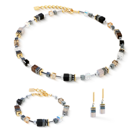 Coeur de Lion  GeoCUBE precious Motion gold fülbevaló - 3017/21-1211