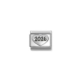 Nomination 2026 szívben ezüst charm 330101/97