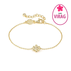 Nomination  Petite Sparkle virág aranyozott ezüst karkötő - 242300/012