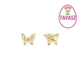 Nomination Petite Sparkle pillangó aranyozott ezüst fülbevaló - 242304/042 Nomination Petite Sparkle pillangó aranyozott ezüst fülbevaló - 242304/042