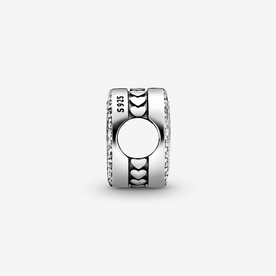 Pandora ékszer Gravírozható szikrázó kör ezüst charm 798747C01