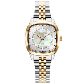 Roamer Stella arany és ezüst szíjas gyöngyház számlapos női karóra 966847472020