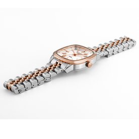 Roamer Stella rozé és ezüst szíjas gyöngyház számlapos női karóra 966847492020