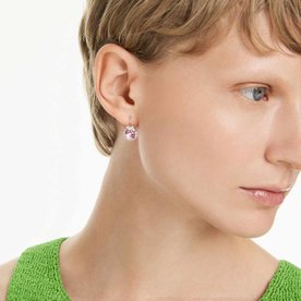 Swarovski Bella V csepp alakú fülbevaló rózsaszín kristállyal 5734235