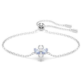 Swarovski Magic ezüst színű karkötő kék angyal kristállyal 5734263