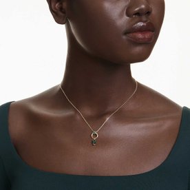 Swarovski Mesmera arany színű nyaklánc zöld függő kristály dísszel 5732484