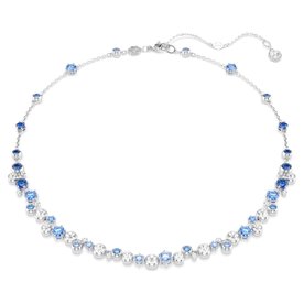 Swarovski Constella ezüst színű nyaklánc kék kristályokkal 5732255