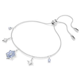 Swarovski Magic ezüst színű hópelyhes sliding karkötő kék kristállyal 5734244