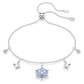 Swarovski Magic ezüst színű hópelyhes sliding karkötő kék kristállyal 5734244