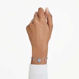 Swarovski Magic ezüst színű hópelyhes sliding karkötő kék kristállyal 5734244