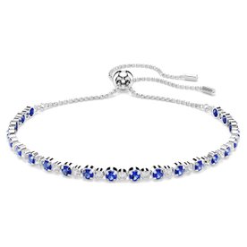 Swarovski Matrix ezüst színű sliding karkötő kék kristállyal 5725854