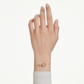 Swarovski Idyllia arany színű karkötő színes virág kristállyal 5732423