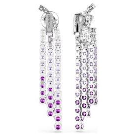 Swarovski Matrix ezüst színű klipsz lila és áttetsző kristályokkal 5705831