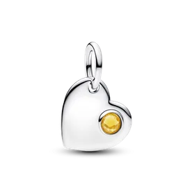Pandora ékszer Gravírozható szív November függő ezüst charm 794295C11