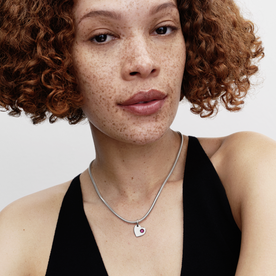 Pandora Gravírozható szív Július függő ezüst charm - 794295C07