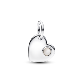 Pandora Gravírozható szív Június függő ezüst charm - 794295C06