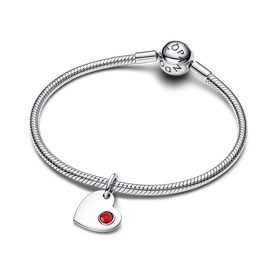 Pandora ékszer Gravírozható szív Január függő ezüst charm 794295C01