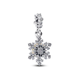 Pandora ékszer Hópehely dupla függő ezüst charm 794142C01