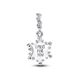 Pandora ékszer Hópehely dupla függő ezüst charm 794142C01