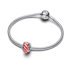 Pandora ékszer Cukorka muránói üveg ezüst charm 794252C01 Pandora ékszer Cukorka muránói üveg ezüst charm 794252C01