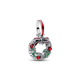 Pandora ékszer Karácsonyi koszorú függő ezüst charm 794238C01