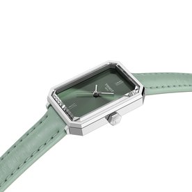 Tissot SRV zöld számlapos és bőrszíjas női karóra T1601101609300
