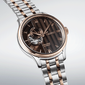 Seiko  Presage 'Japanese Garden' open heart férfi bicolor automata karóra SSA466J1