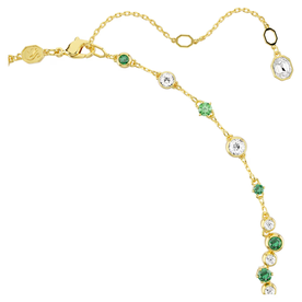 Swarovski Constella arany színű Y nyaklánc zöld kristállyal 5722474