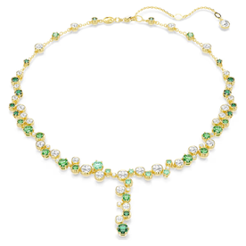 Swarovski Constella arany színű Y nyaklánc zöld kristállyal 5722474