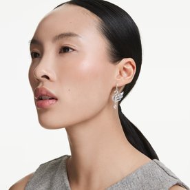 Swarovski Ezüst színű hattyú fülbevaló függő kristállyal 5723388