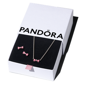 Pandora ékszer Rózsaszín masnis ezüst ékszer szett PSZ103 Pandora ékszer Rózsaszín masnis ezüst ékszer szett PSZ103