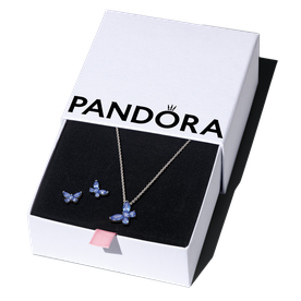 Pandora ékszer Szikrázó kék pillangó ezüst ékszer szett PSZ105