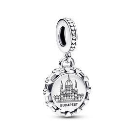 Pandora ékszer Magyar Parlament gravírozható ezüst charm 793928C00_E005