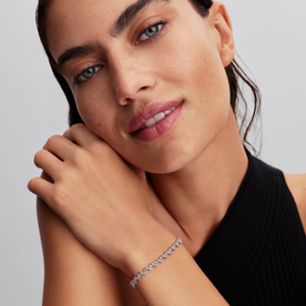 Pandora Tripla köves szivek ezüst karkötő - 594390C01-18 Pandora Tripla köves szivek ezüst karkötő - 594390C01-18