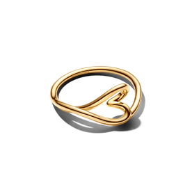 Pandora Organikus formájú kis szív shine gyűrű - 164361C00-52