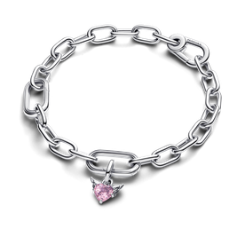 Pandora ME szárnyas rózsaszín szív mini függő charm - 793626C02