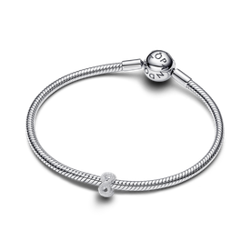 Pandora Texturált végtelen jel ezüst mini charm - 794523C00 Pandora Texturált végtelen jel ezüst mini charm - 794523C00