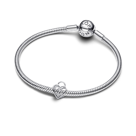 Pandora Áttört szív lakat ezüst charm - 794358C00 Pandora Áttört szív lakat ezüst charm - 794358C00