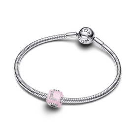 Pandora Pink muránói üveg szerelem kocka charm - 794433C01 Pandora Pink muránói üveg szerelem kocka charm - 794433C01