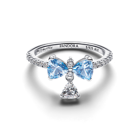 Pandora Bridgerton kék masni ezüst gyűrű - 194337C01-48