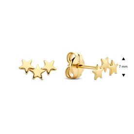Jackie Gold Tripla csillag 14K arany fülbevaló - JKE20.004