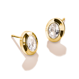 Thomas Sabo Aranyozott ezüst ovális fülbevaló cirkónia kövekkel - H2342-414-14