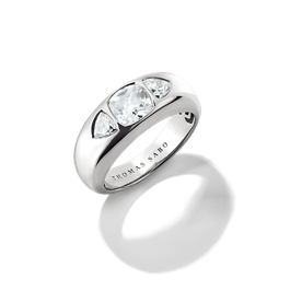 Thomas Sabo Ezüst vastag gyűrű három cirkónia kővel - TR2525-051-14-54 Thomas Sabo Ezüst vastag gyűrű három cirkónia kővel - TR2525-051-14-54