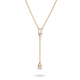 Thomas Sabo Y aranyozott ezüst nyaklánc áttetsző cirkónia kövekkel - KE2364-414-14-L50V