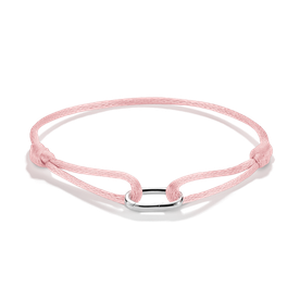 Thomas Sabo Rózsaszín állítható textil karkötő nyitható szemmel - C1210-001-9-L24V