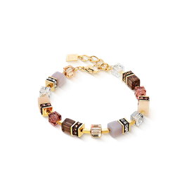 Coeur de Lion GeoCUBE Iconic barna-arany karkötő - 2838/30-1132 Coeur de Lion GeoCUBE Iconic barna-arany karkötő - 2838/30-1132