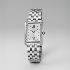 Seiko Classic ezüst színű kristályberakásos női quartz karóra - SWR091P1