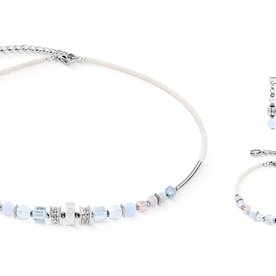 Coeur de Lion Wave cube kék-ezüst nyaklánc - 3023/10-1039