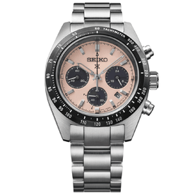 Seiko  Prospex Speedtimer 'Youngtimer' rózsaszín számlapos solar férfi karóra - SSC963P1 