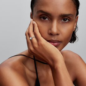 Pandora Fehér kiemelt szív ezüst gyűrű - 198421C11-48